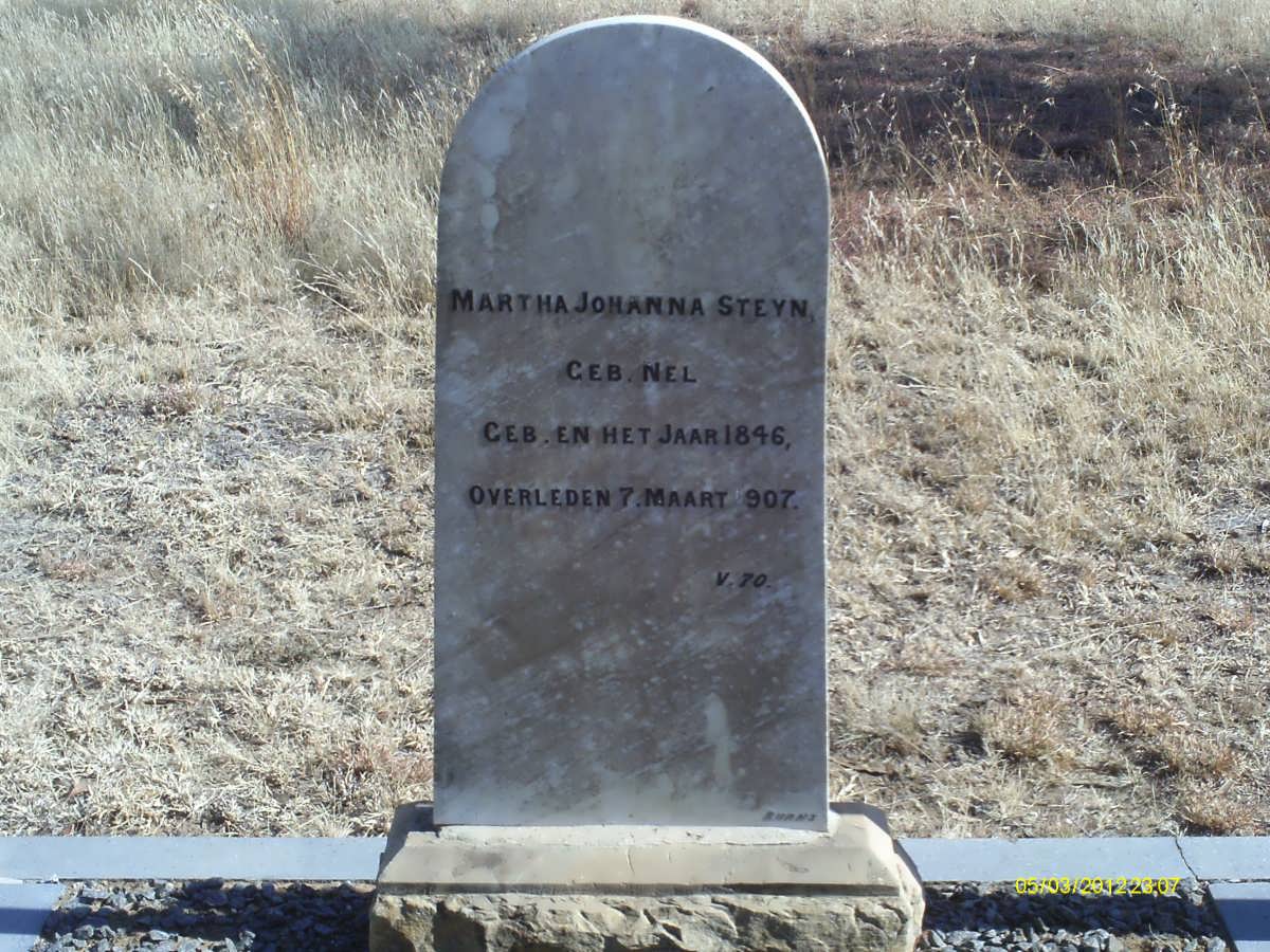 STEYN Martha Johanna nee NEL 1846-1907