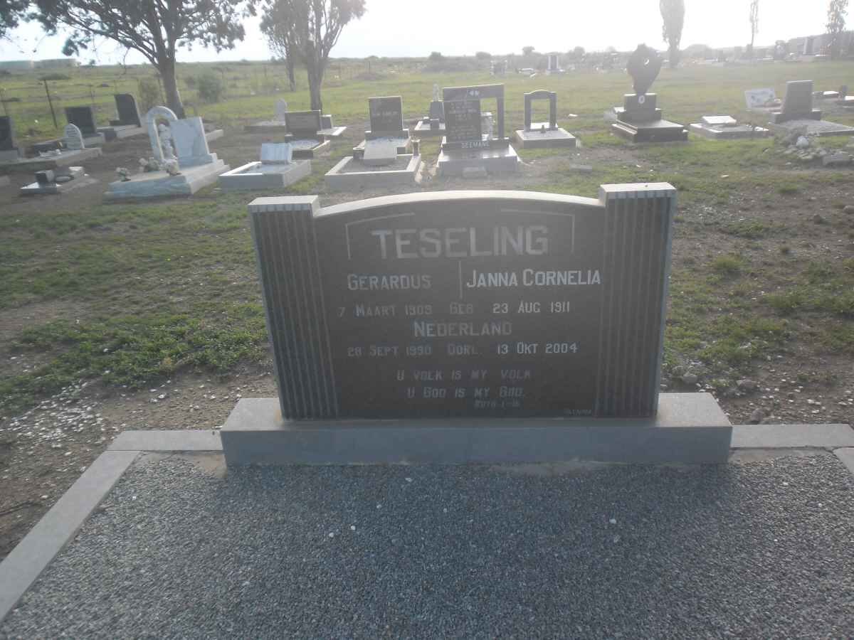 TESELING Gerardus 1909-1990 &amp; Janna Cornelia 1911-2004