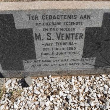 VENTER M.S. nee FERREIRA 1865-1942