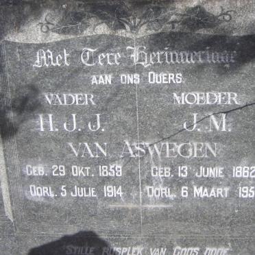 ASWEGEN H.J.J., van 1859-1914 &amp; J.M. 1862-1955