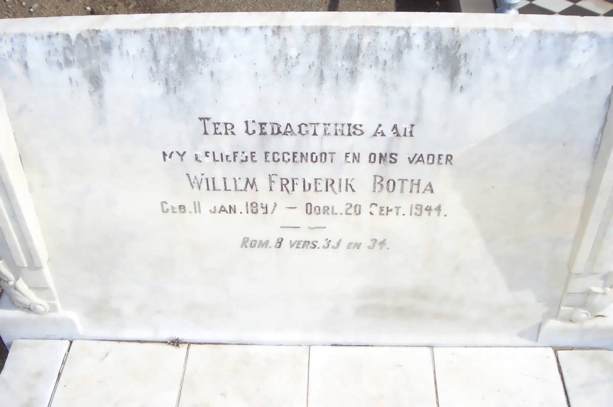 BOTHA Willem Frederik 1897-1944