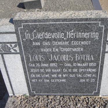 BOTHA Louis Jacobus 1892-1950 &amp; Margaretha Elizabeth Cornelia GROBBELAAR 1896-1970 