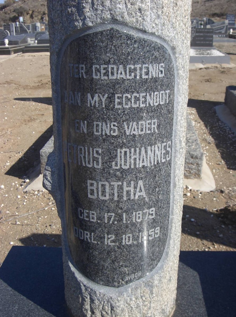 BOTHA Petrus Johannes 1879-1959