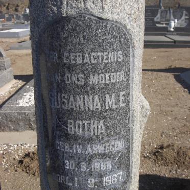 BOTHA Susanna M.E. nee VAN ASWEGEN 1886-1967