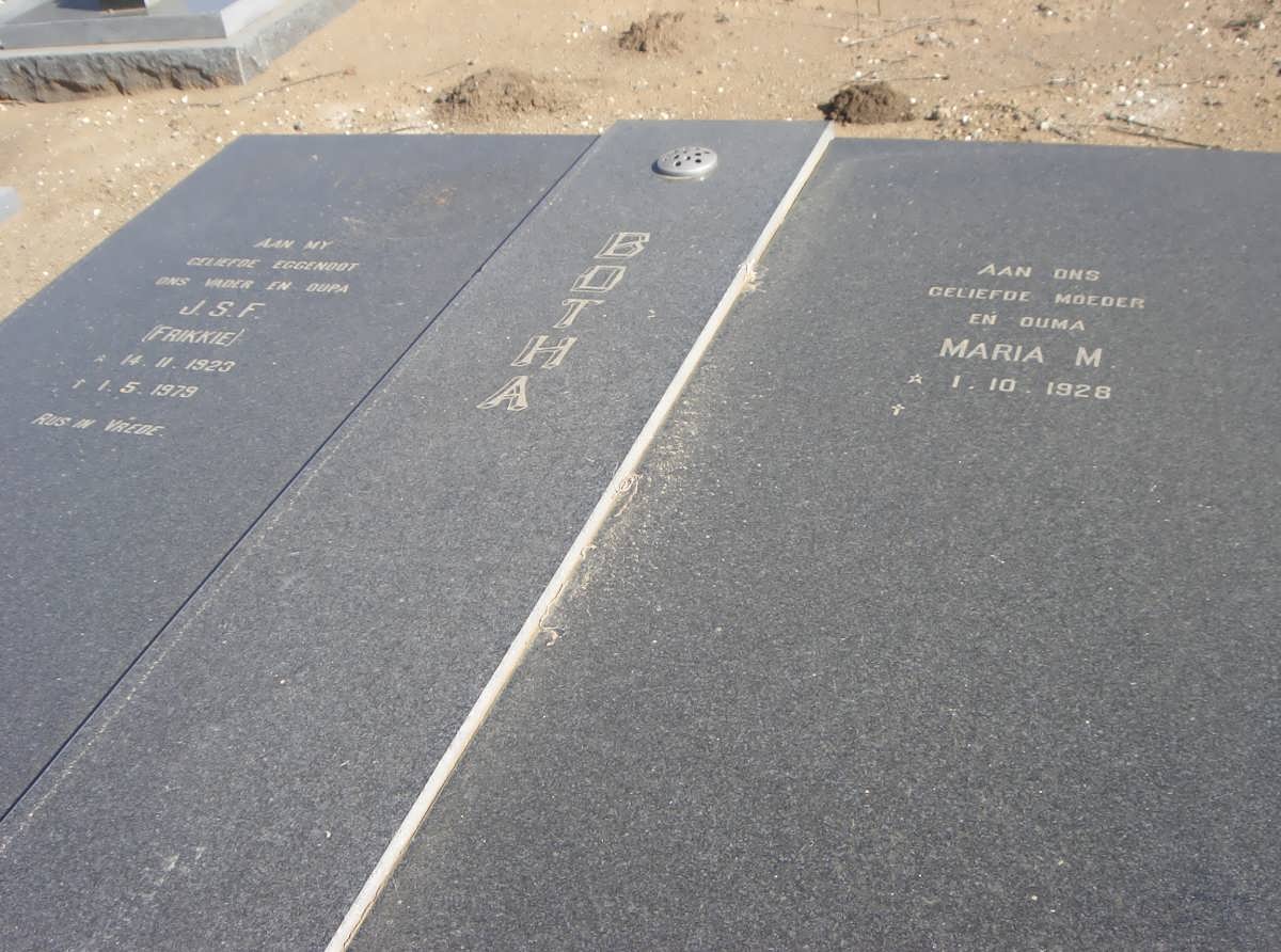 BOTHA J.S.F. 1923-1979 &amp; Maria M. 1928-