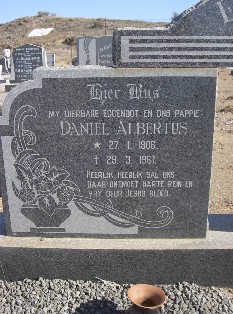 ERASMUS Daniel Albertus 1906-1967