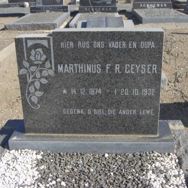 GEYSER Marthinus F.R. 1874-1932