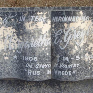 GREYLING E. Margaretha 1906-1990