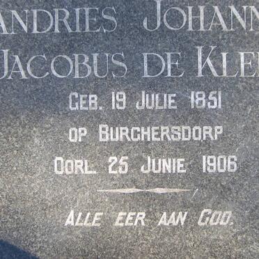 KLERK Andries Johannes Jacobus, de 1851-1906