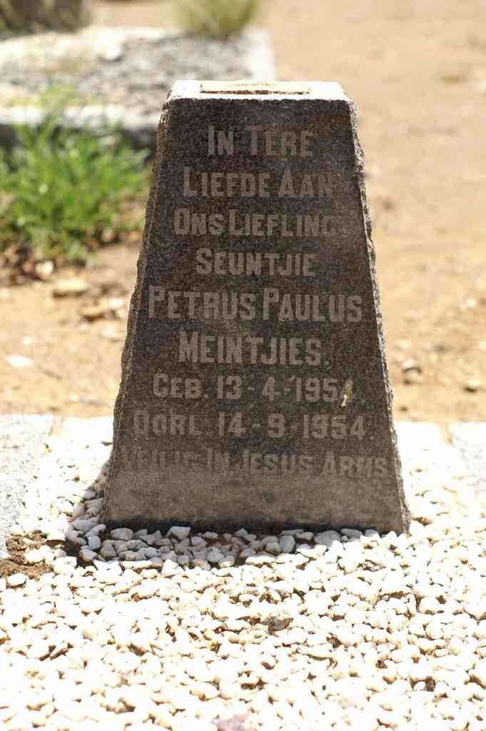 MEINTJIES Petrus Paulus 1954-1954
