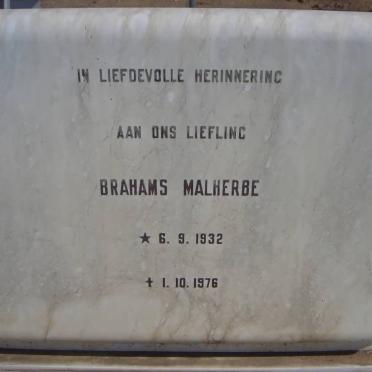 MALHERBE Brahams 1932-1976