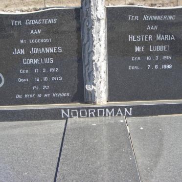 NOORDMAN Jan Johannes Cornelius 1912-1979 &amp; Hester Maria LUBBE 1915-1999