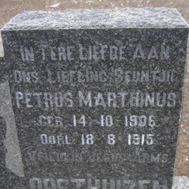 OOSTHUIZEN Petrus Marthinus 1906-1915