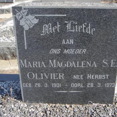 OLIVIER Maria Magdalena S.E. nee HERBST 1901-1973