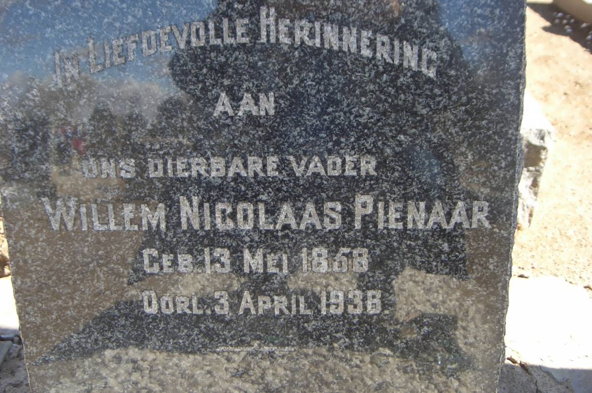 PIENAAR Willem Nicolaas 1858-1936
