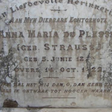 PLESSIS Anna Maria, du nee STRAUSS 18??-1922