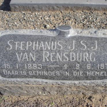 RENSBURG Stephanus J.S.J., van 1893-1976