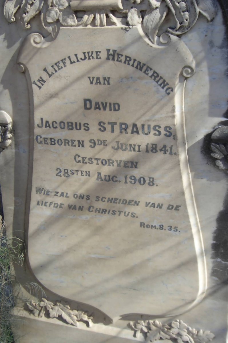 STRAUSS David Jacobus 1841-1908