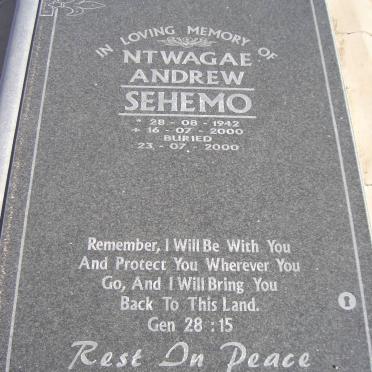 SEHEMO Ntwagae Andrew 1942-2000