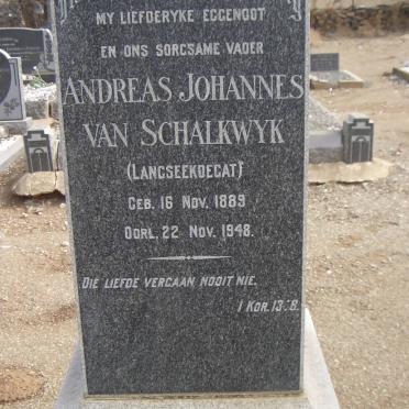 SCHALKWYK Andreas Johannes, van 1889-1948