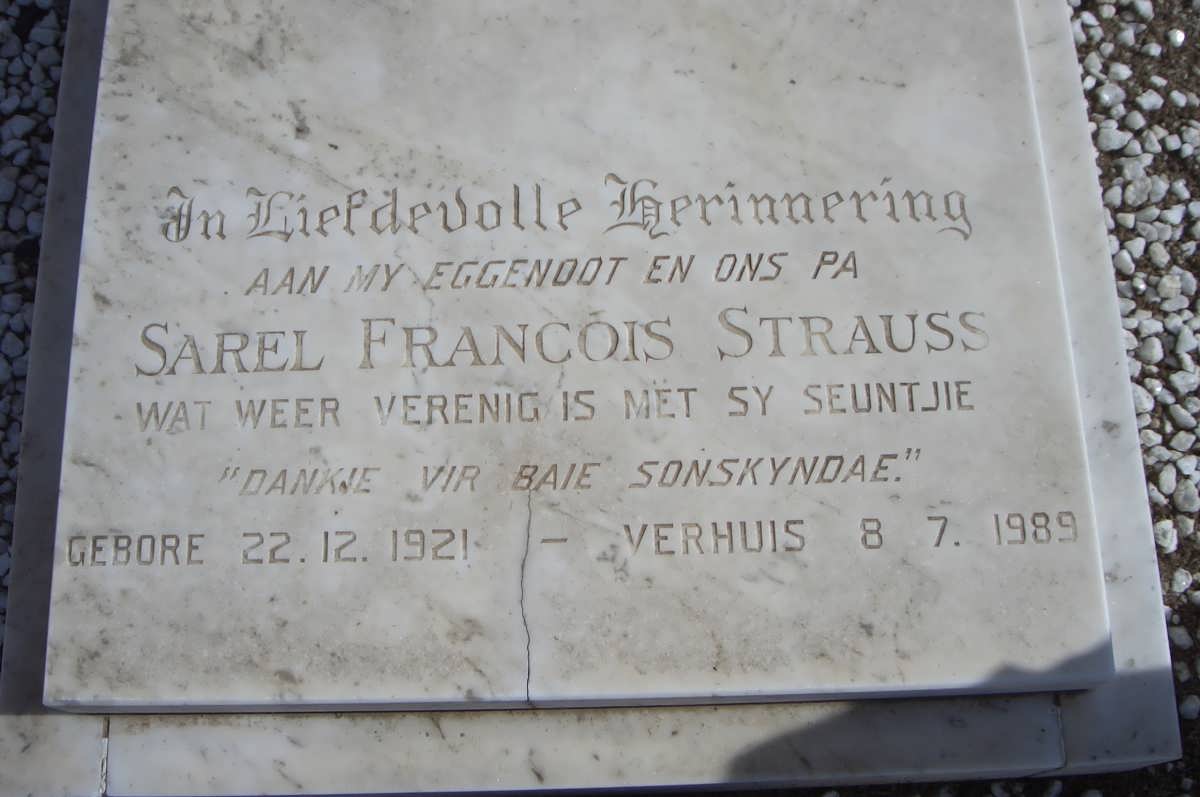 STRAUSS Sarel Francois 1921-1989