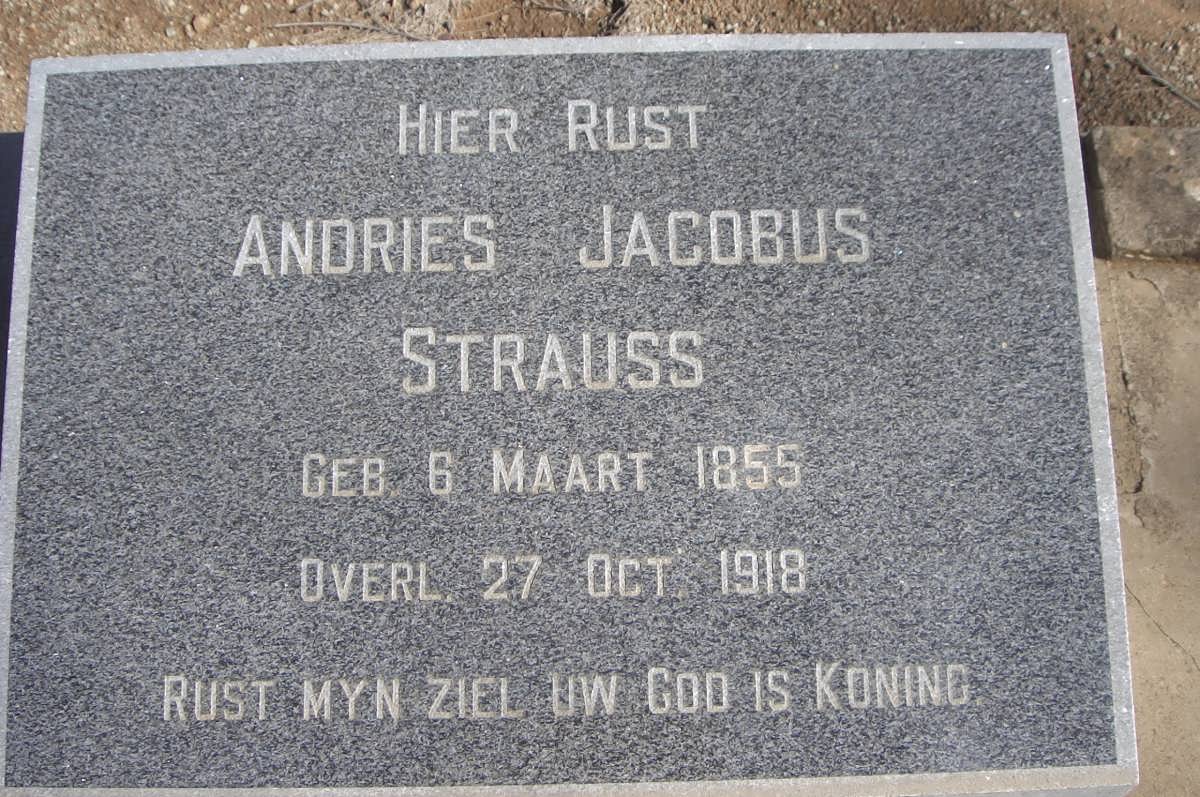 STRAUSS Andries Jacobus 1855-1918