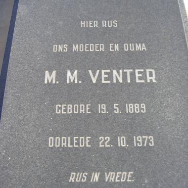 VENTER M.M. 1889-1973