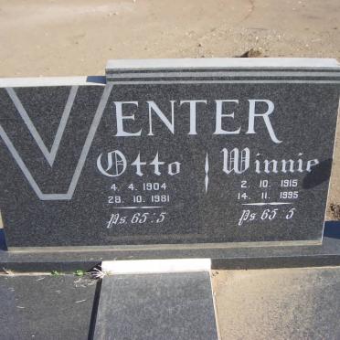 VENTER Otto 1904-1981 &amp; Winnie 1915-1995
