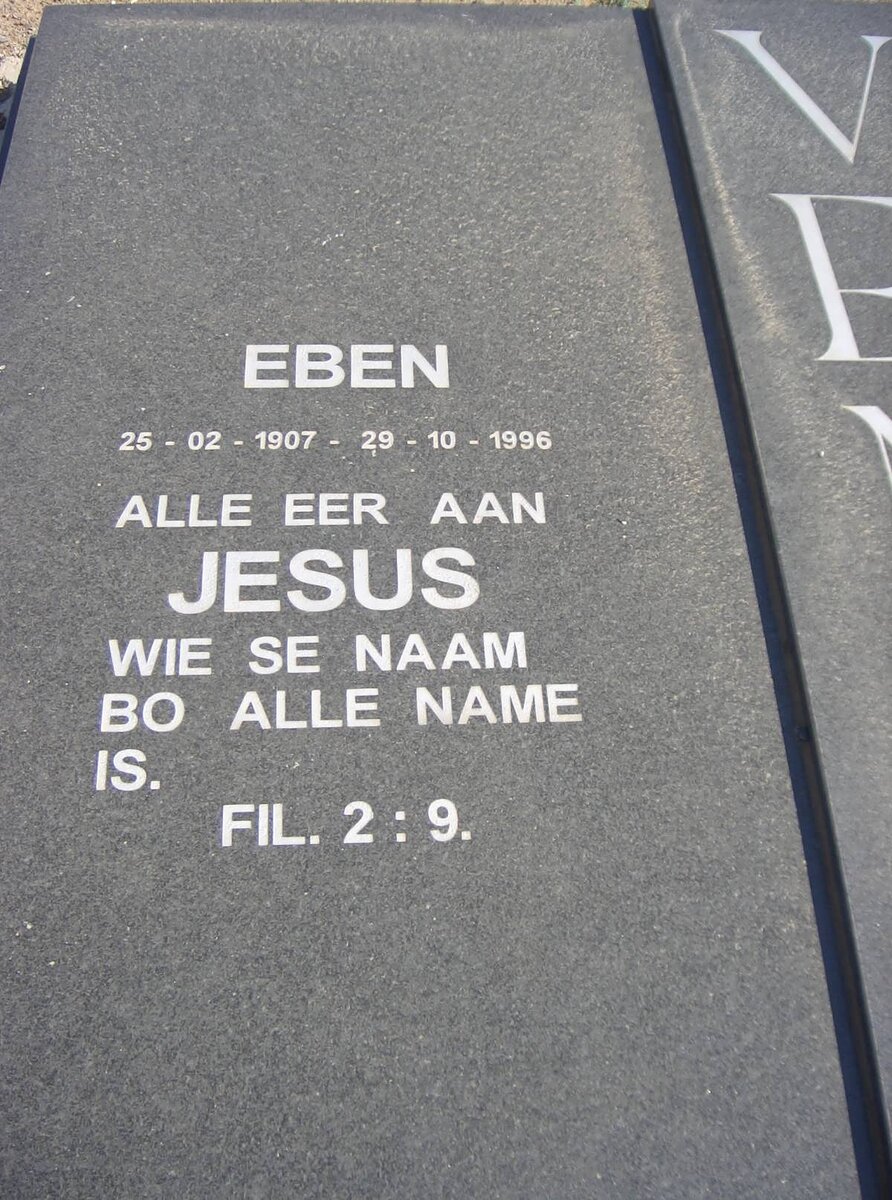 VENTER Eben 1907-1996