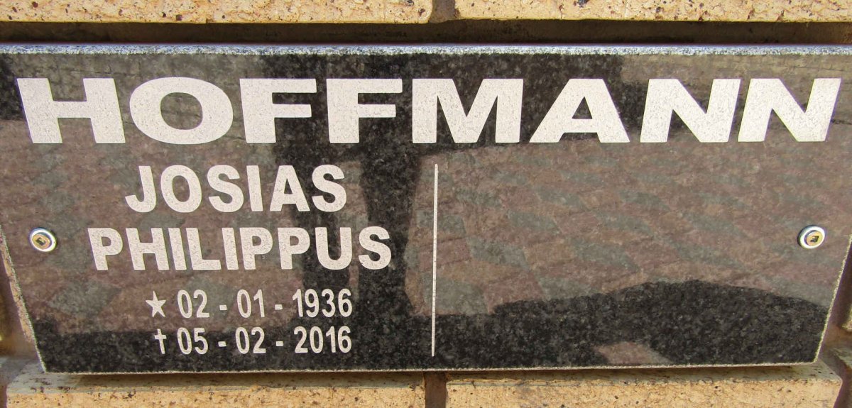 HOFFMANN Josias Philippus 1936-2016