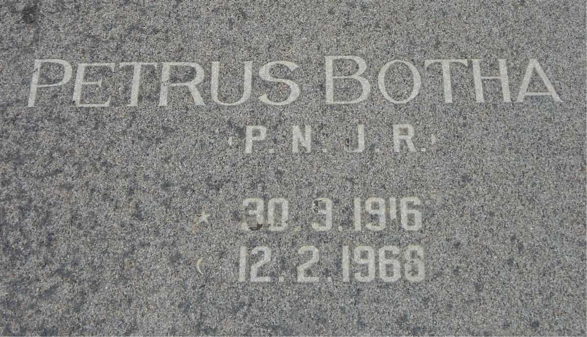 BOTHA P.N.J.R. 1916-1968