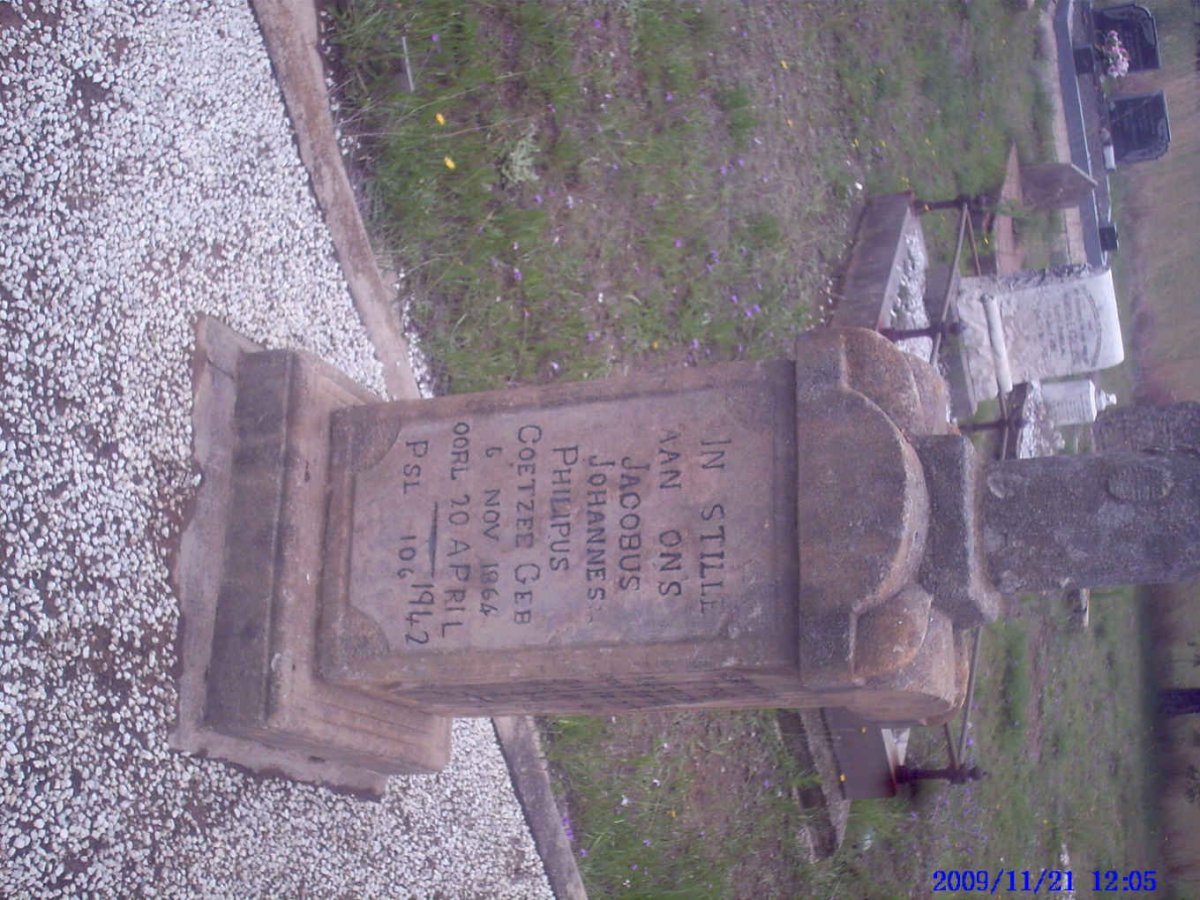 COETZEE Jacobus Johannes Philipus 1866-1942