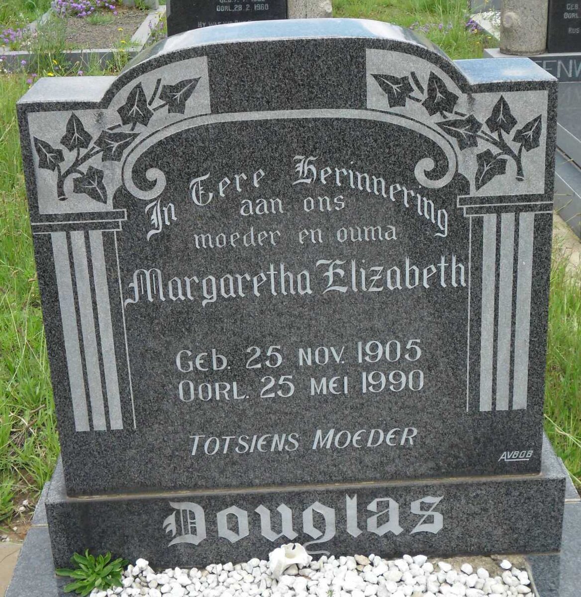 DOUGLAS Margaretha Elizabeth 1905-1990