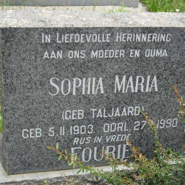 FOURIE Sophia Maria nee TALJAARD 1903-1990