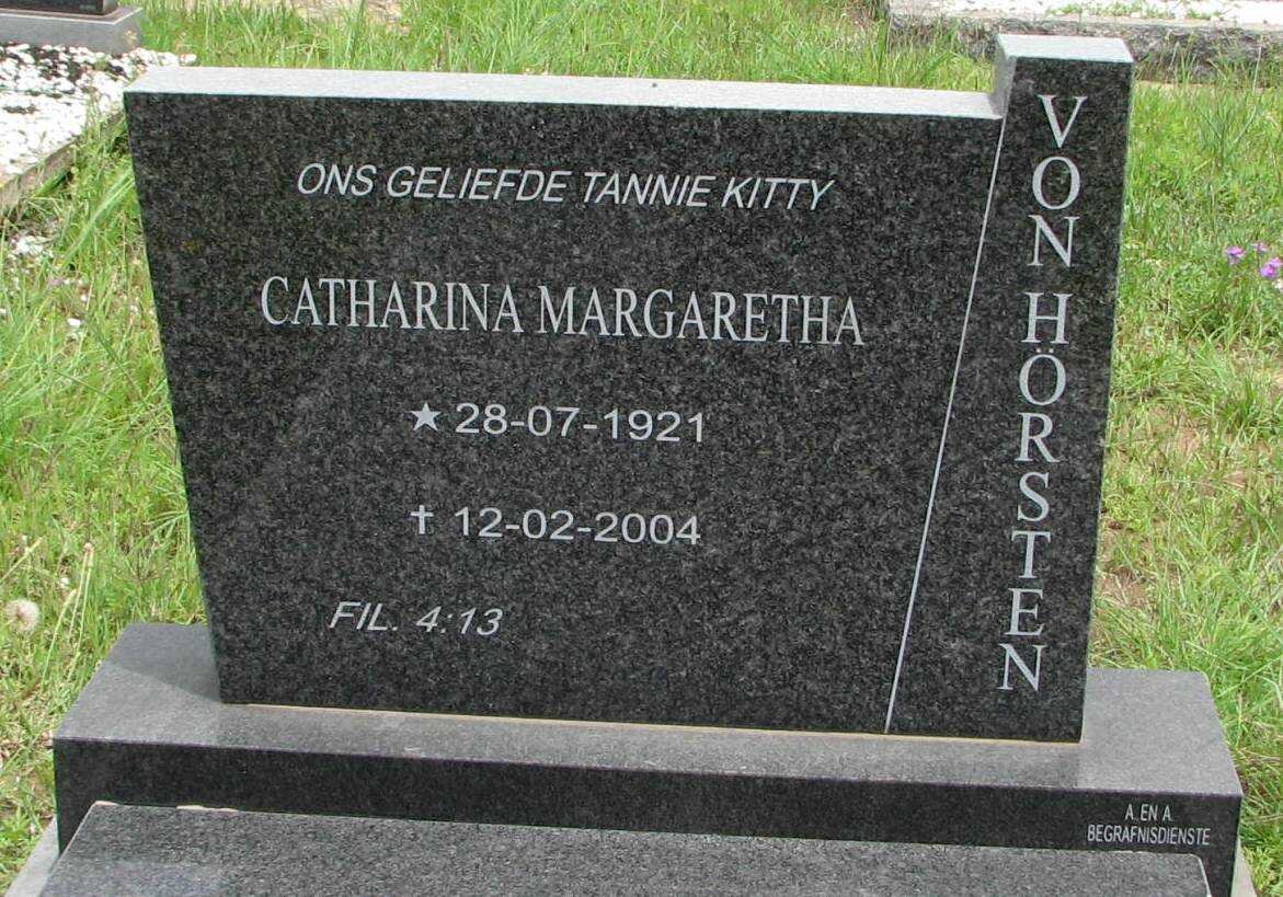 HÖRSTEN Catharina Margaretha, von 1921-2004