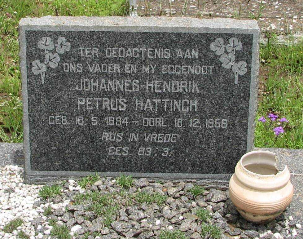 HATTINGH Johannes Hendrik Petrus 1894-1958