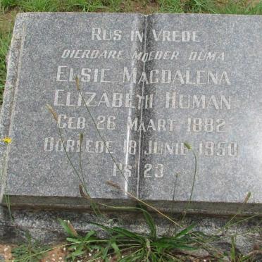 HUMAN Elsie Magdalena Elizabeth 1882-1950