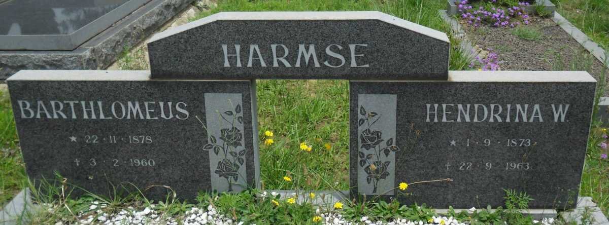 HARMSE Barthlomeus 1878-1960 &amp; Hendrina W. 1873-1963