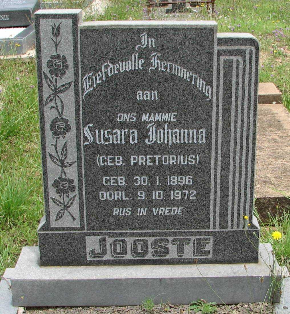 JOOSTE Susara Johanna nee PRETORIUS 1896-1972