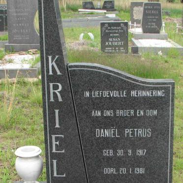 KRIEL Daniël Petrus 1917-1981