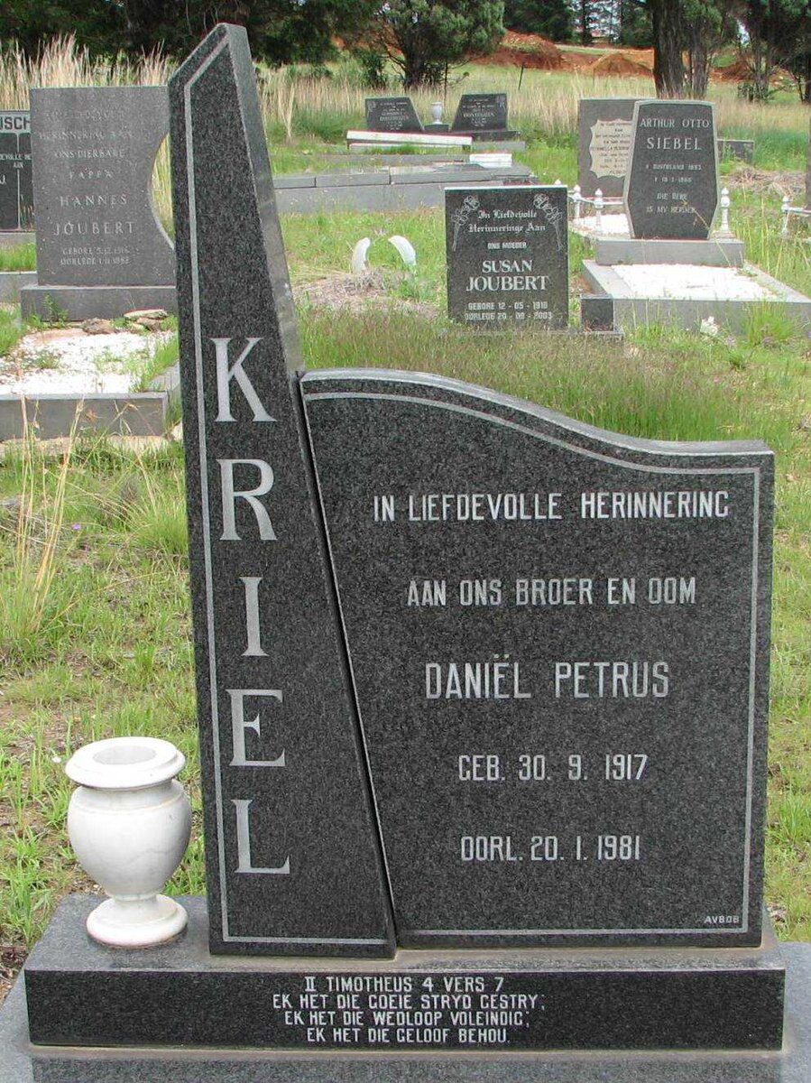 KRIEL Daniël Petrus 1917-1981