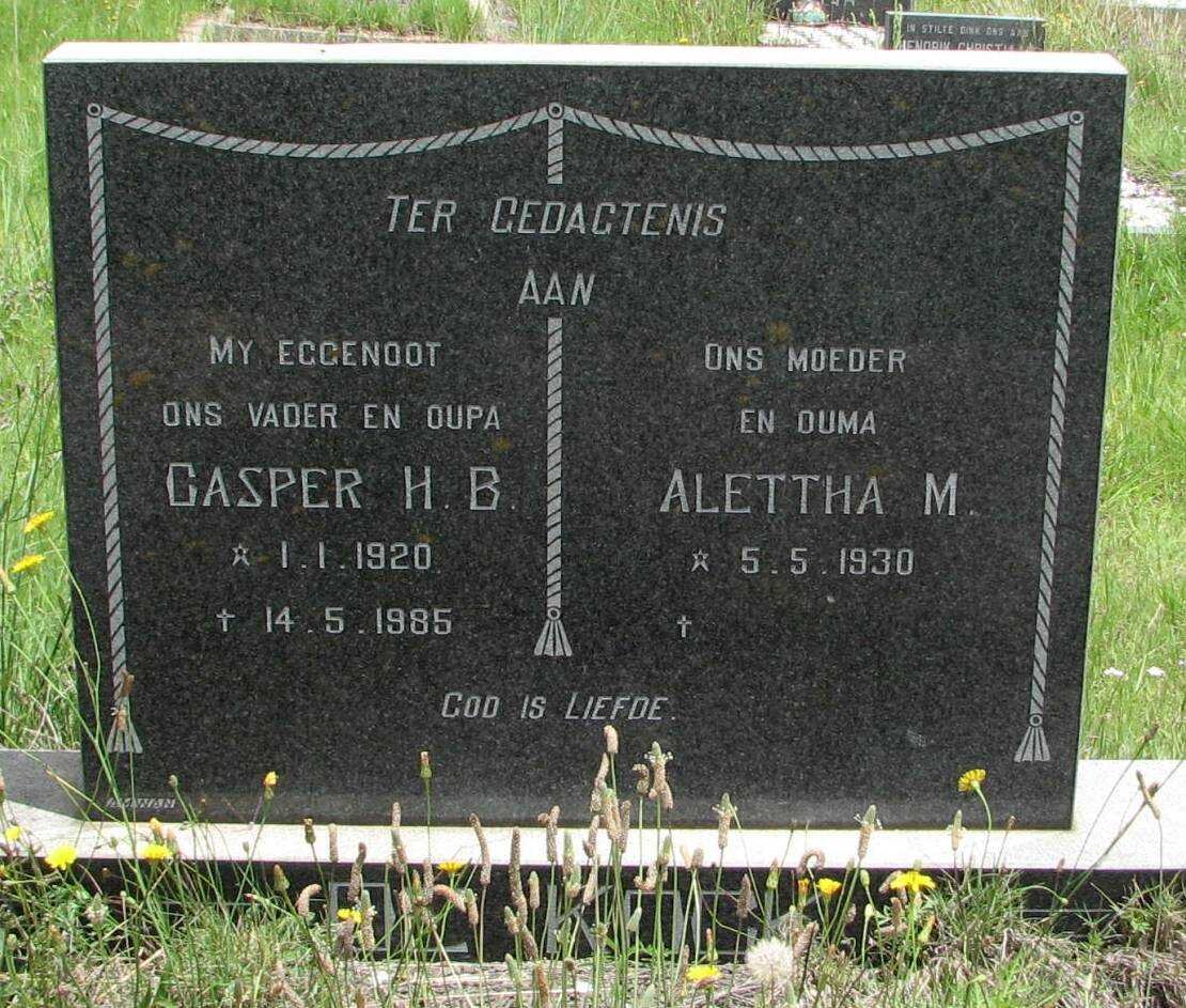 KOCK Casper H.B., de 1920-1985 &amp; Alettha M. 1930-