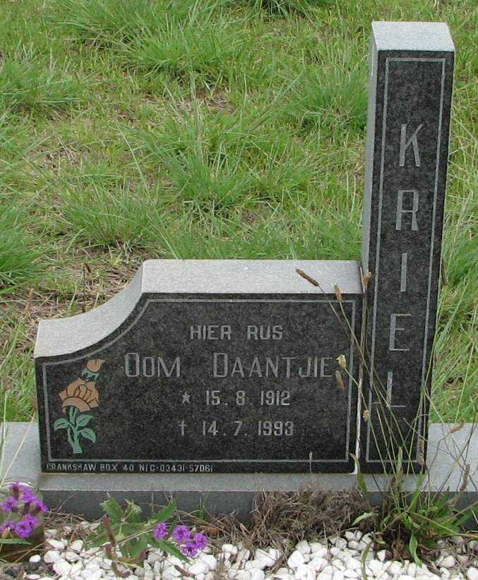 KRIEL Daantjie 1921-1993