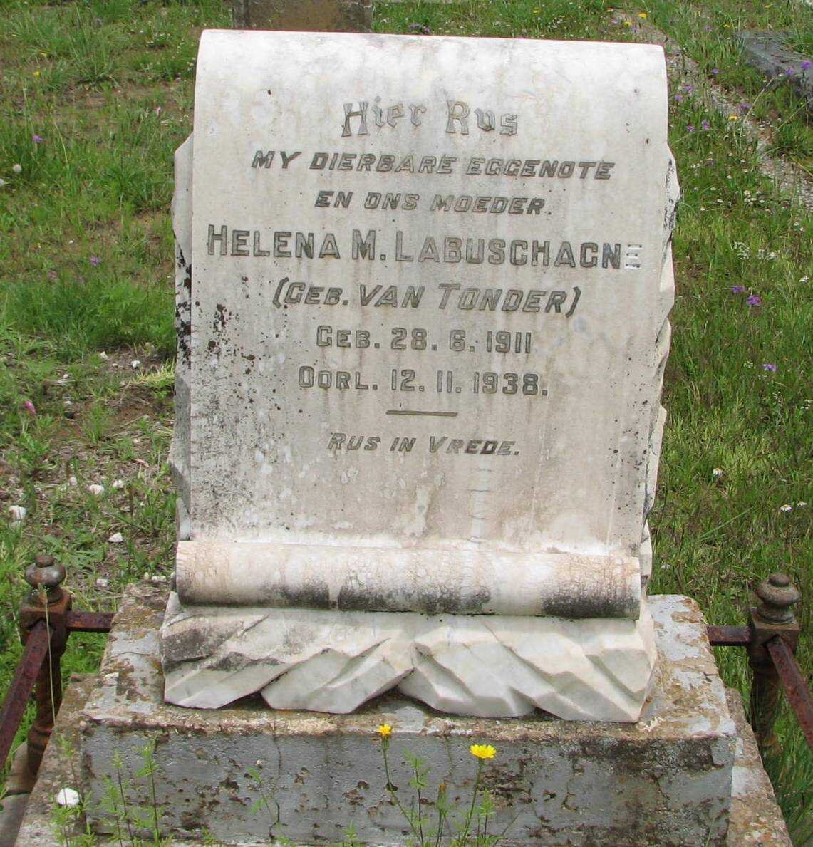 LABUSCHAGNE Helena M. nee van TONDER 1911-1938