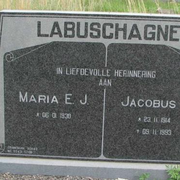 LABUSCHAGNE Jacobus P. 1914-1993 &amp; Maria E.J. 1930-