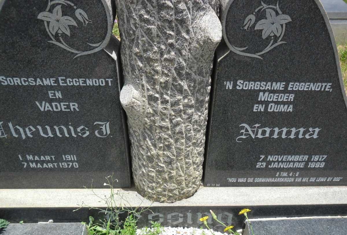 LESSING Theunis J. 1911-1970 &amp; Nonna 1917-1999