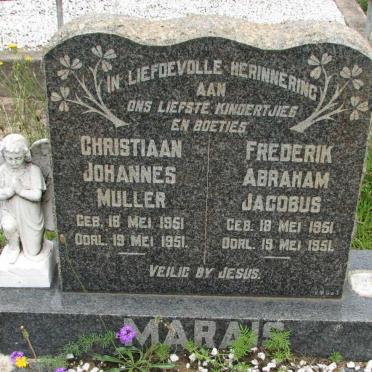 MARAIS Christiaan Johannes Muller 1951-1951 :: MARAIS Frederik Abraham Jacobus 1951-1951