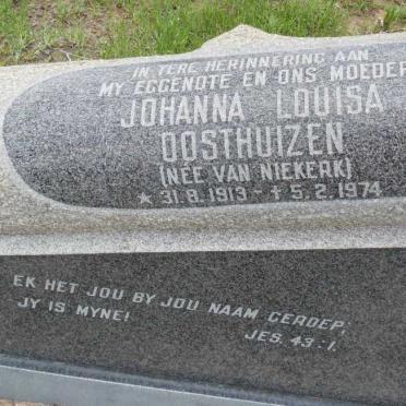 OOSTHUIZEN Johanna Louisa nee van NIEKERK 1913-1974