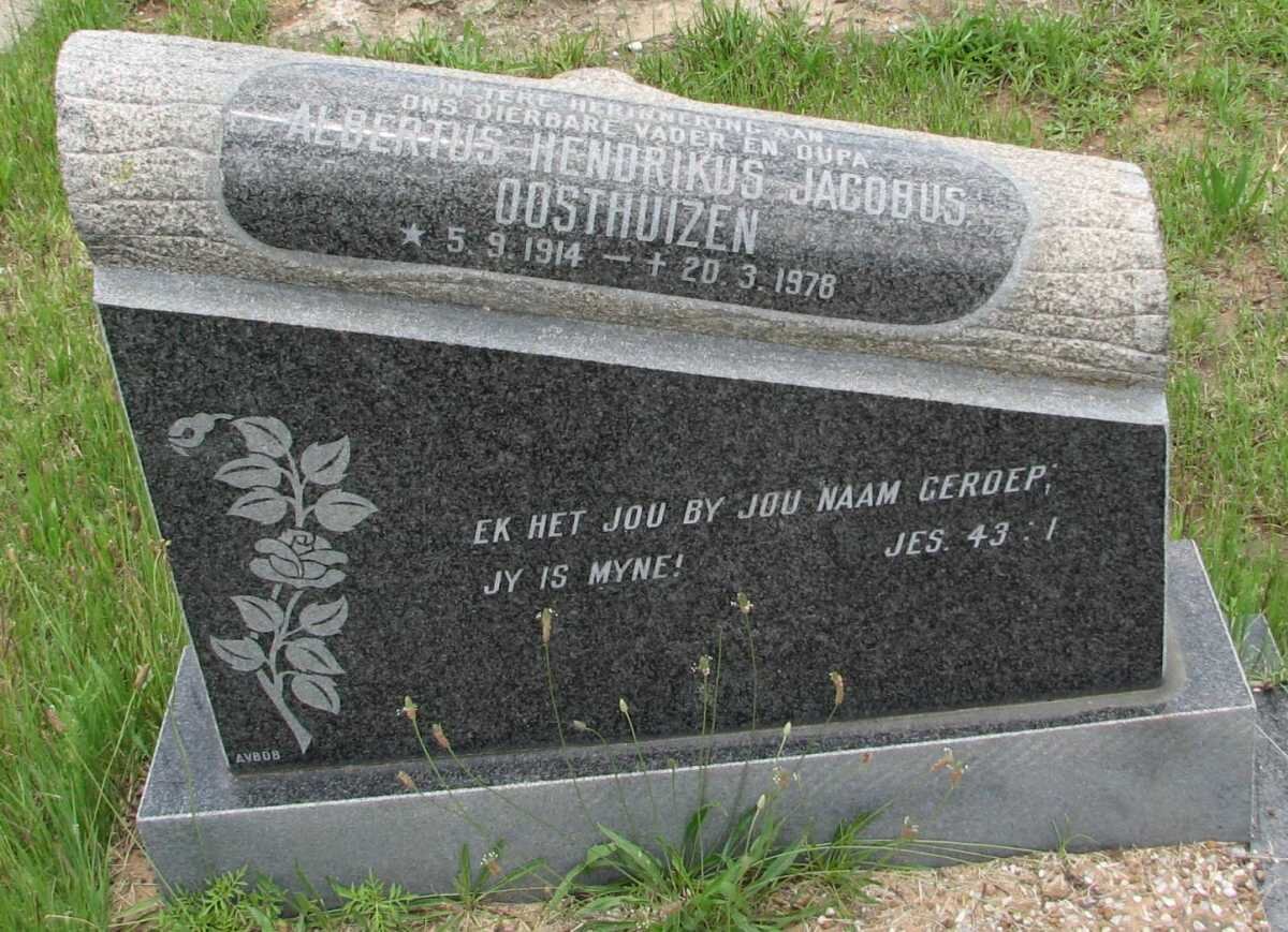 OOSTHUIZEN Albertus Hendrikus Jacobus 1914-1978