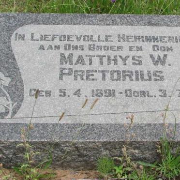 PRETORIUS Matthys W. 1891-1962
